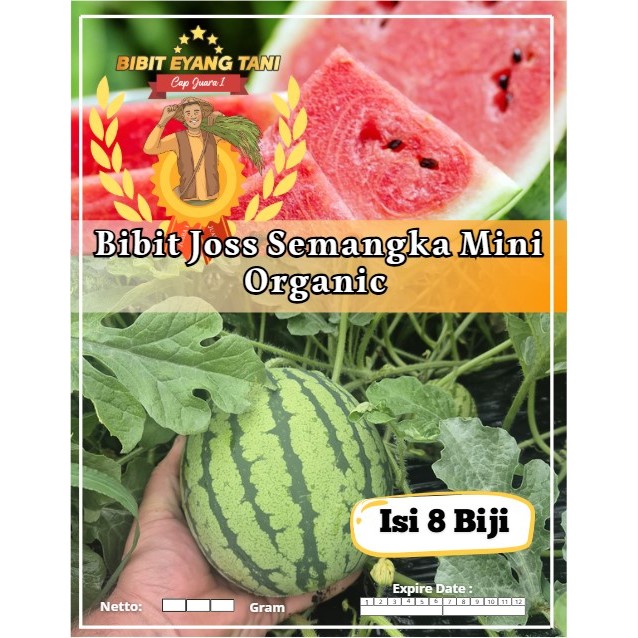 Bibit Joss Semangka Mini Organic | Biji Benih Semangka Mini | Semangka MINI