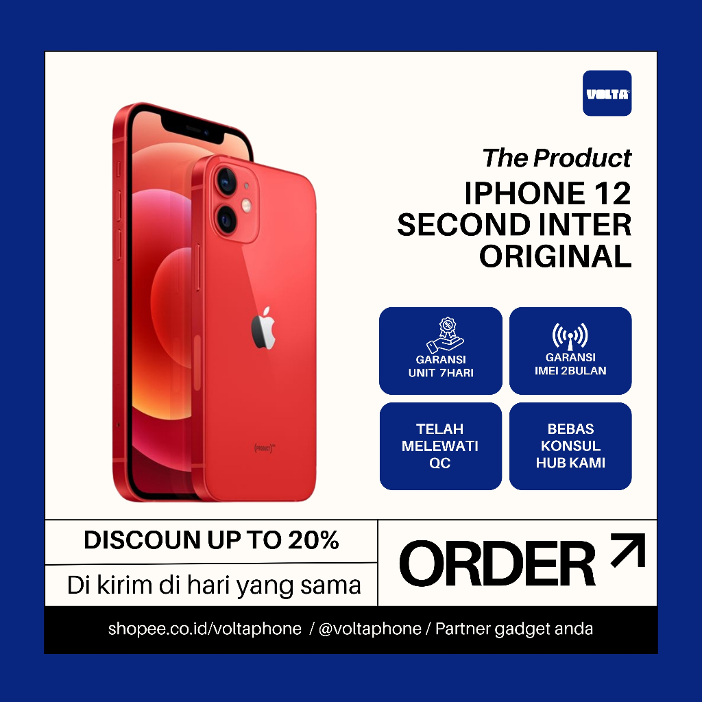 iPhone 12 Second inter original 64GB/128GB