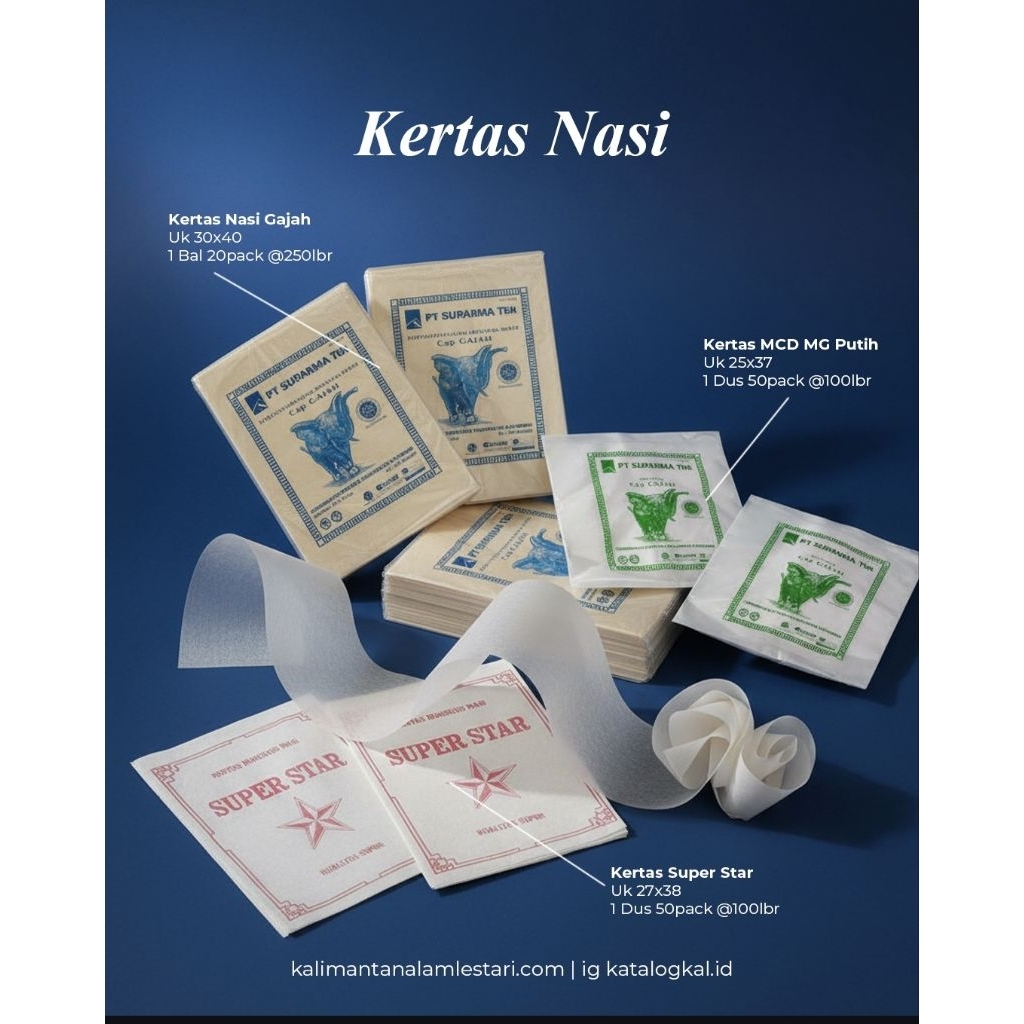 Kertas Nasi Putih / Kertas Nasi Coklat