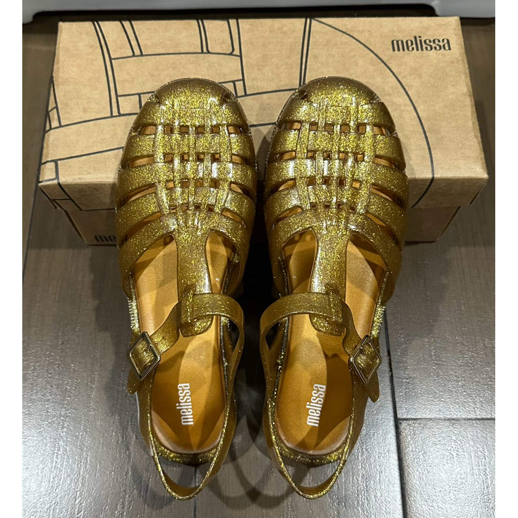preloved melissa possession glitter gold size 40