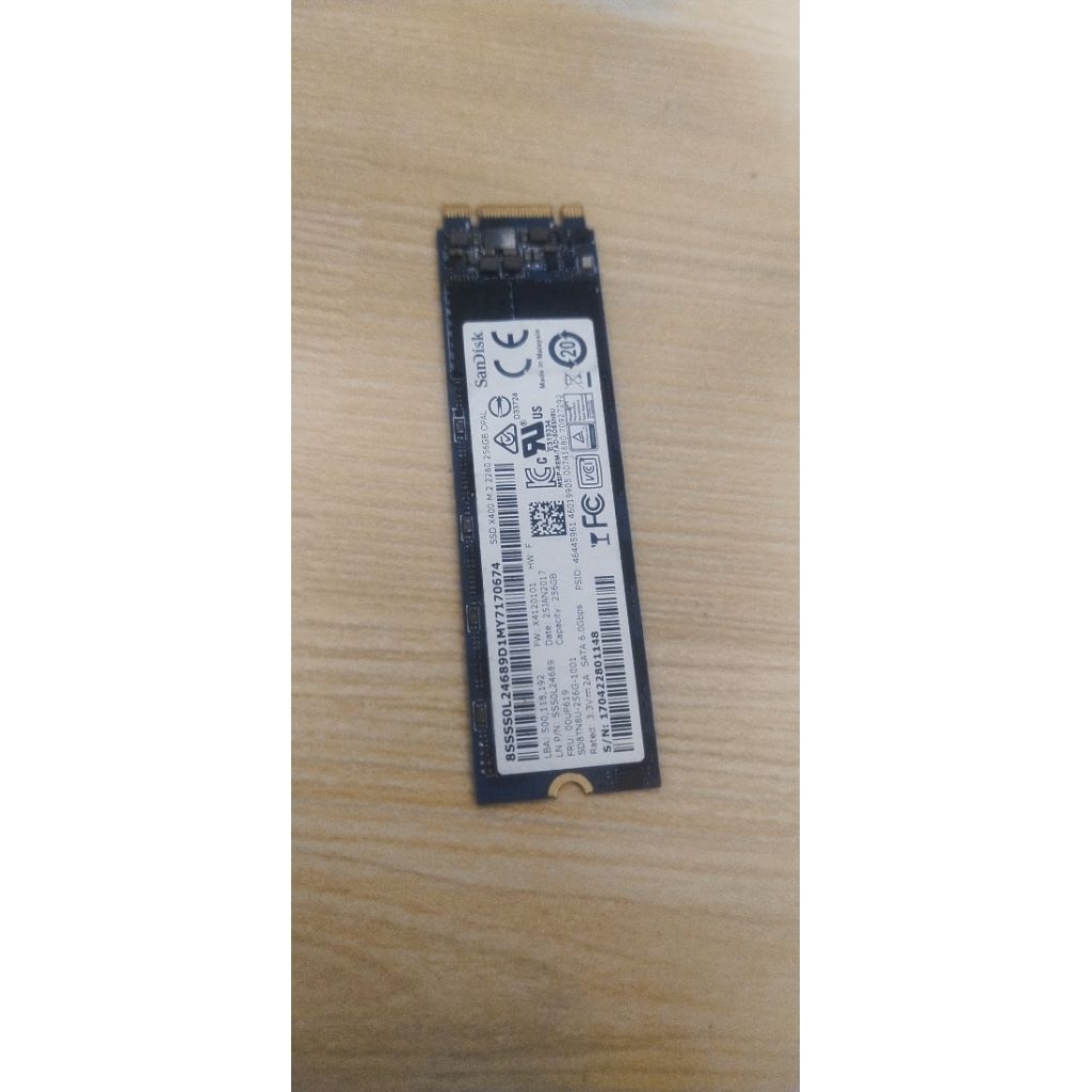 ssd m2 sata 256gb merk ternama sandisk skhynix micron dll health 90-94 persen normal jaya
