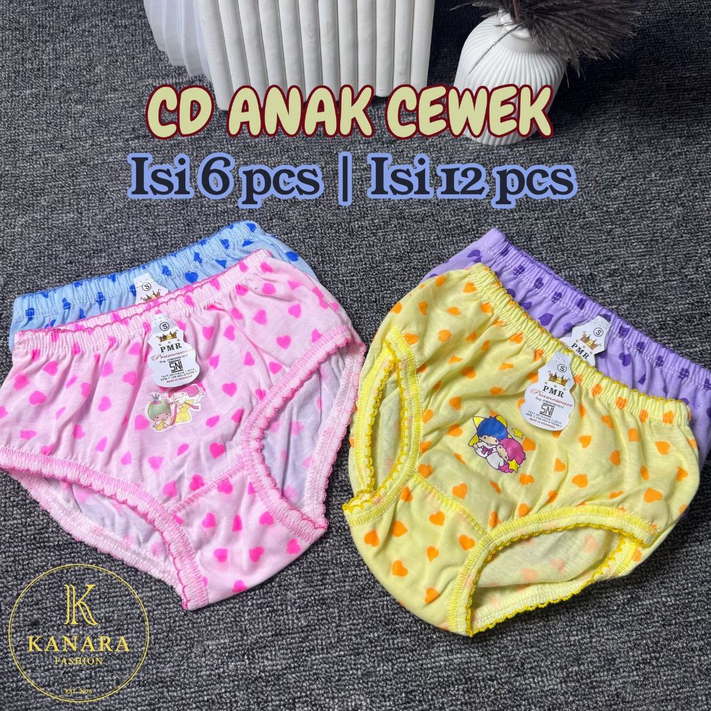 Celana Dalam Anak CEWEK LEMBUT MOTIF POLOS | CD Anak Wanita | Celana Dalam Anak Cewek