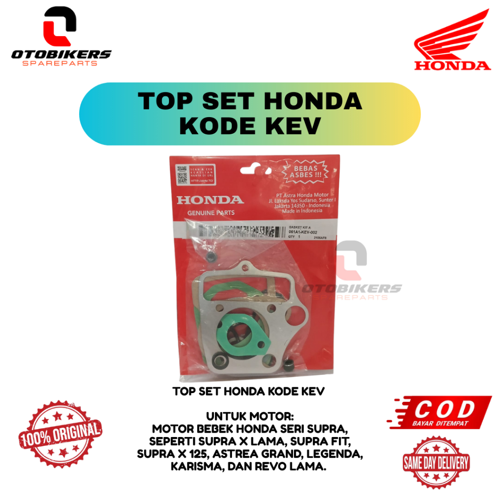 TOP SET HONDA KEV ORIGINAL motor Supra, seperti Supra X lama, Supra Fit, Supra X 125, Astrea Grand, 