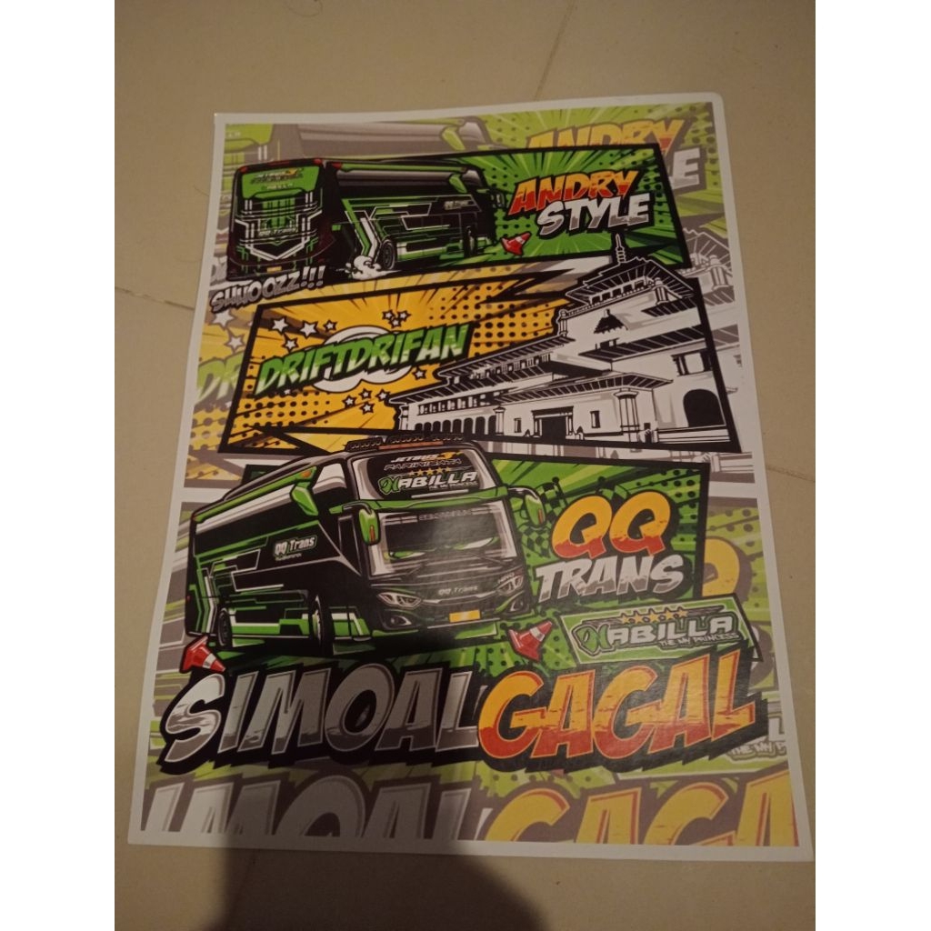 Poster bus QQ Trans Nabilla