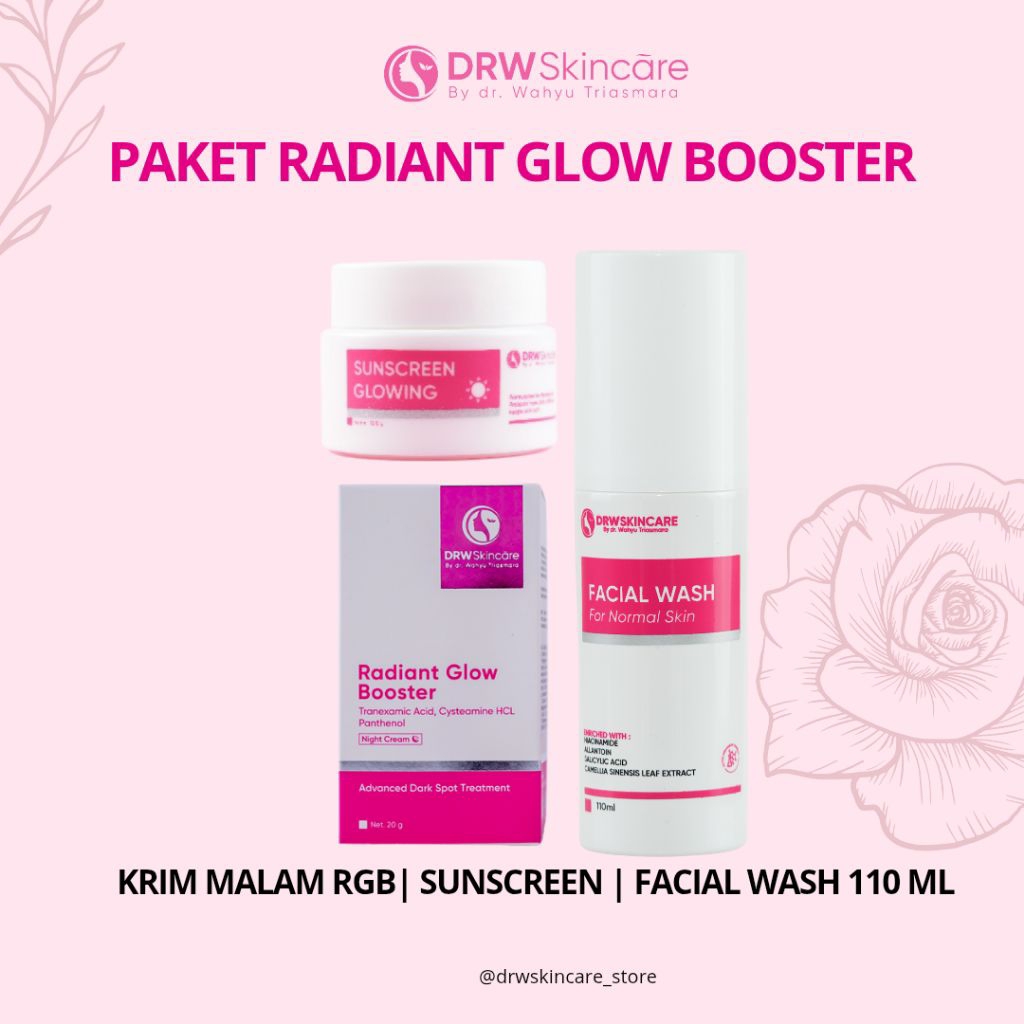 Drw Skincare - Paket Radiant Glow Booster / RGB / Krim / Cream / Flek Hitam