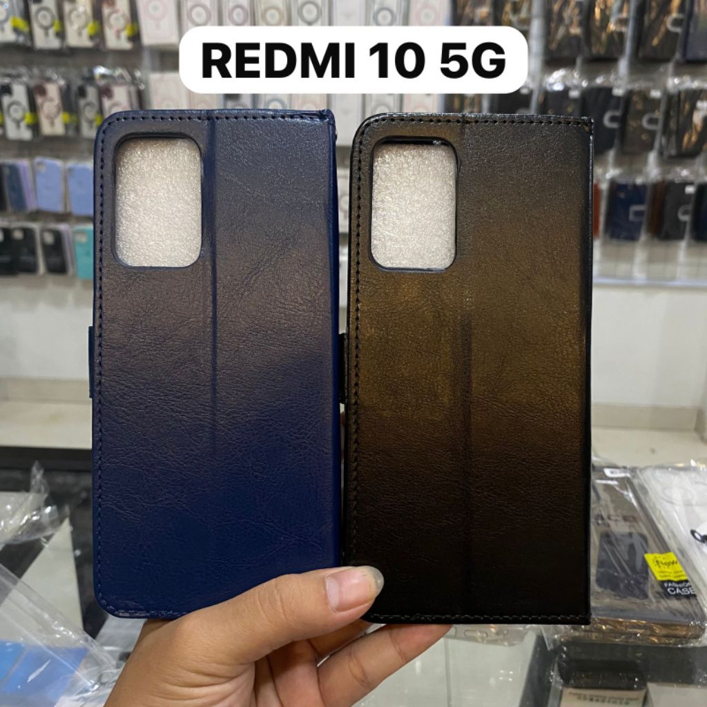CASE CASING DOMPET LIPAT KULIT REDMI 10 5G