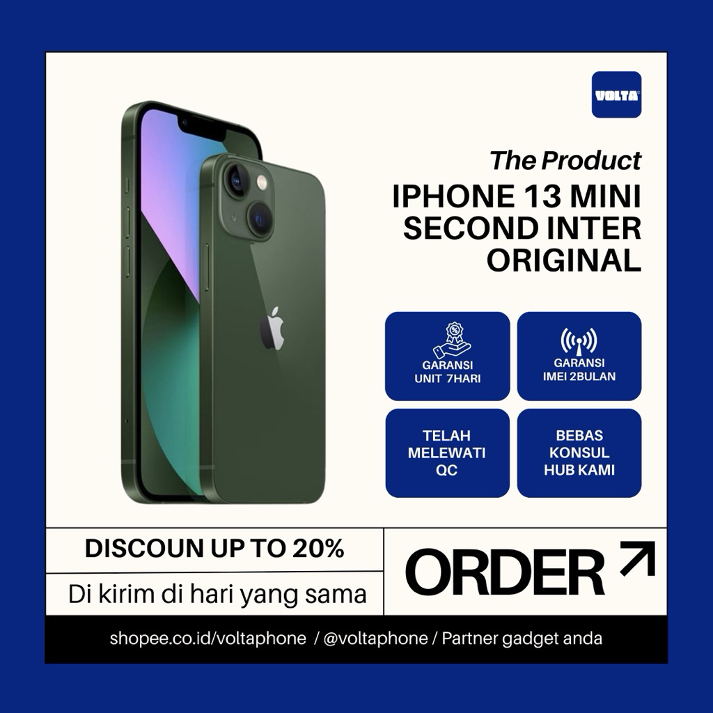 iPhone 13 Mini Second inter original 128GB/256GB