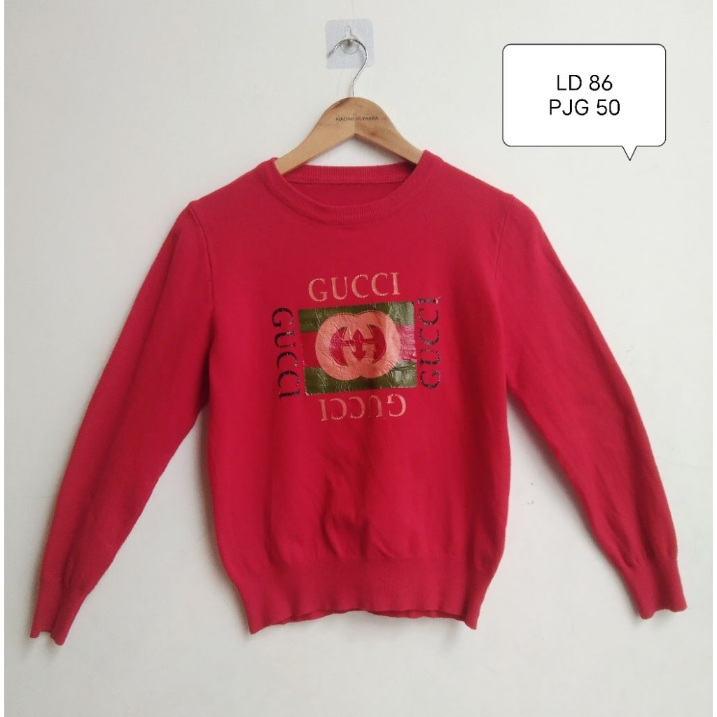 Red Sweater Gucci Preloved