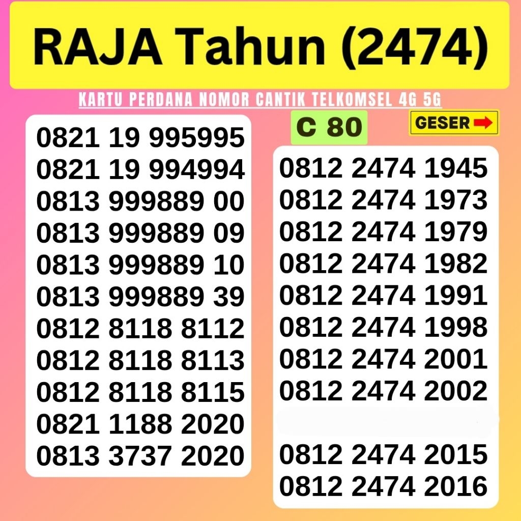 Nomor Cantik Simpati Telkomsel 4G 5G Kartu Perdana Telkomsel Simpati Nocan Simpati Nomer Cantik Telk