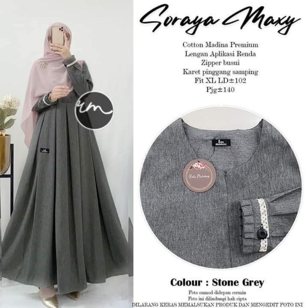 Gamis Wanita Katun madina soraya maxy