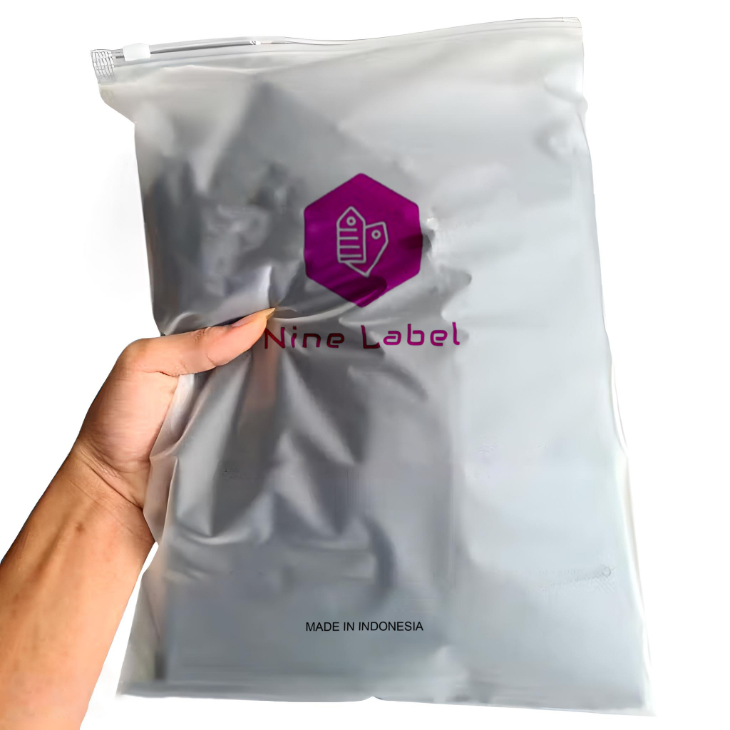 ziplock pouch, pouch custom, pouch ziplock, kemasan jacket / sweater / gamis, custom sablon