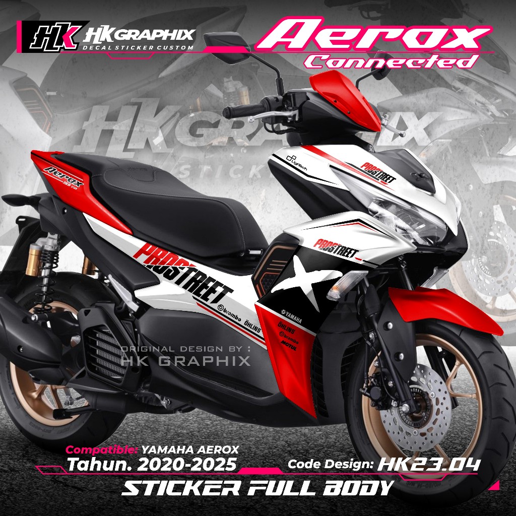 COD Decal Sticker Aerox New Connected Full Body 2021 2022 2023 2024 2025 Desain Premium Motif Prostr