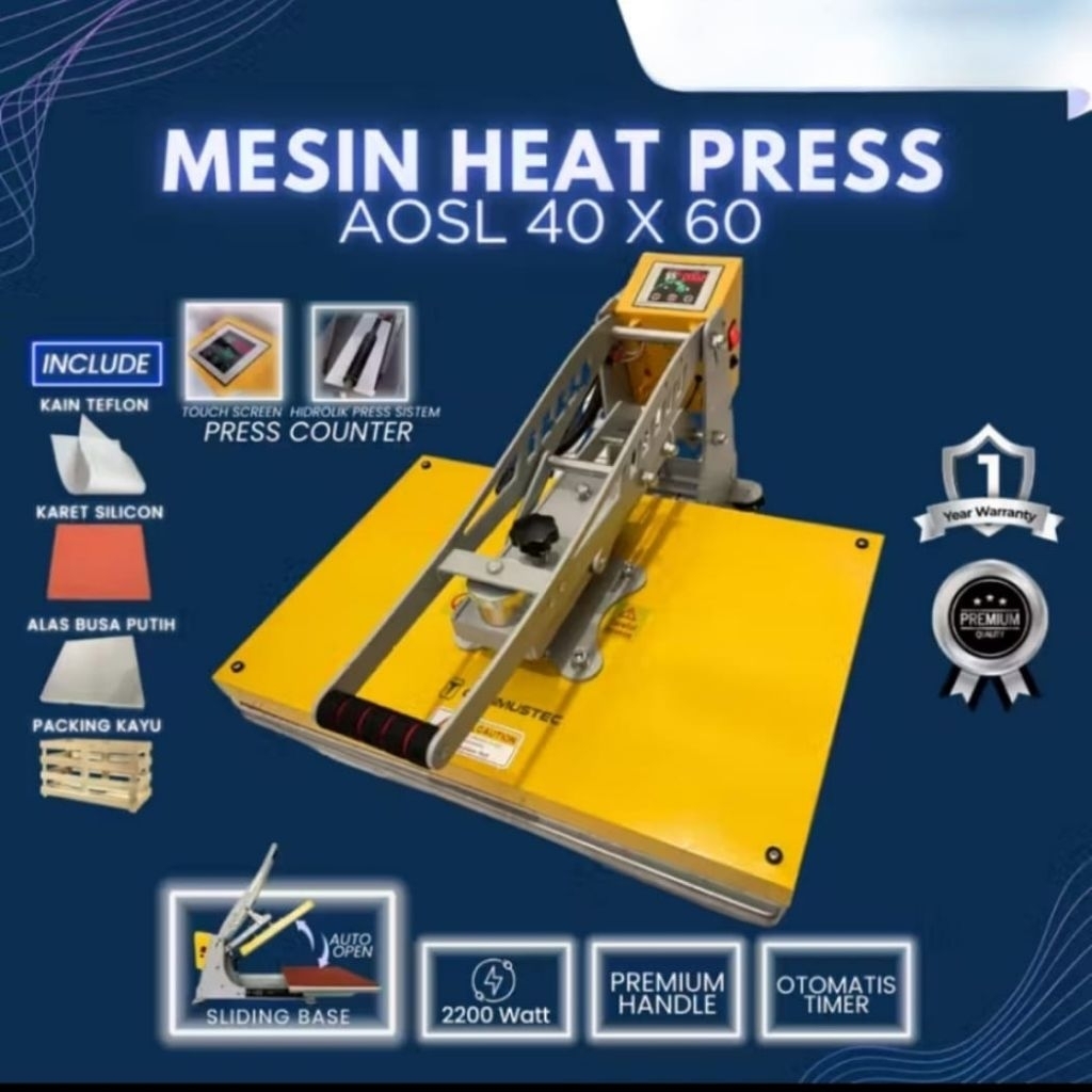 Mesin Press Sablon DTF AOSL 40x60cm