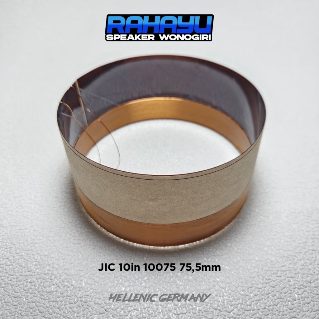 Spol Speaker JIC 10in 10075 lilitan luar dalam / Spul Spool Voice Coil 75,5mm (spol balap)