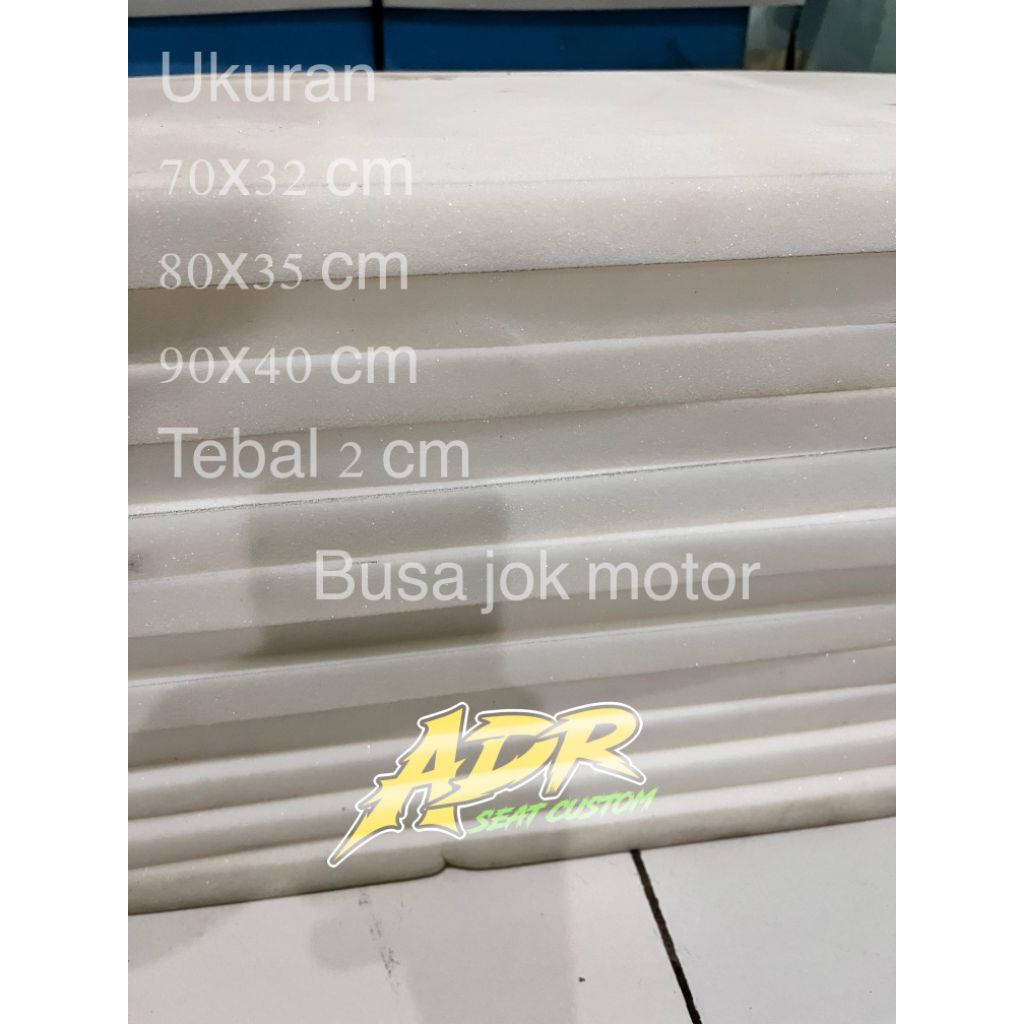 BUSA SHL LEMBARAN JOK MOTOR KUALITAS PREMIUM DENSITY 55 TEBAL 2 CM PUTIH
