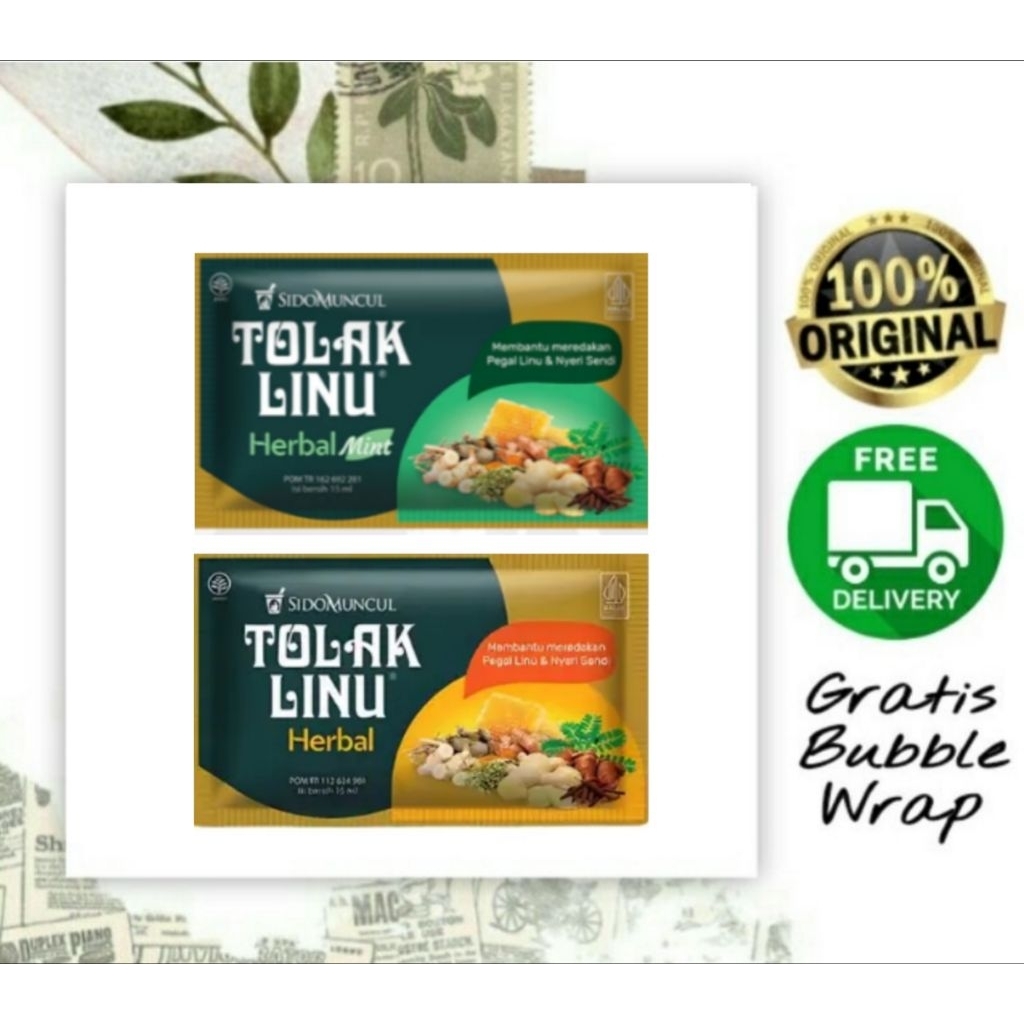 1 Sachet Tolak Linu Herbal / Tolak Linu Mint / Obat Pegal Linu per sachet
