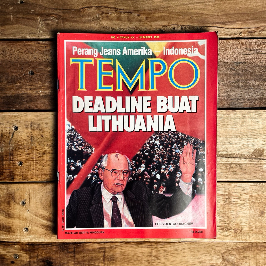 Majalah Berita Mingguan Tempo Edisi No. 4 Tahun XX 24 Maret 1990 Deadline Buat Lithuania | Perang Je