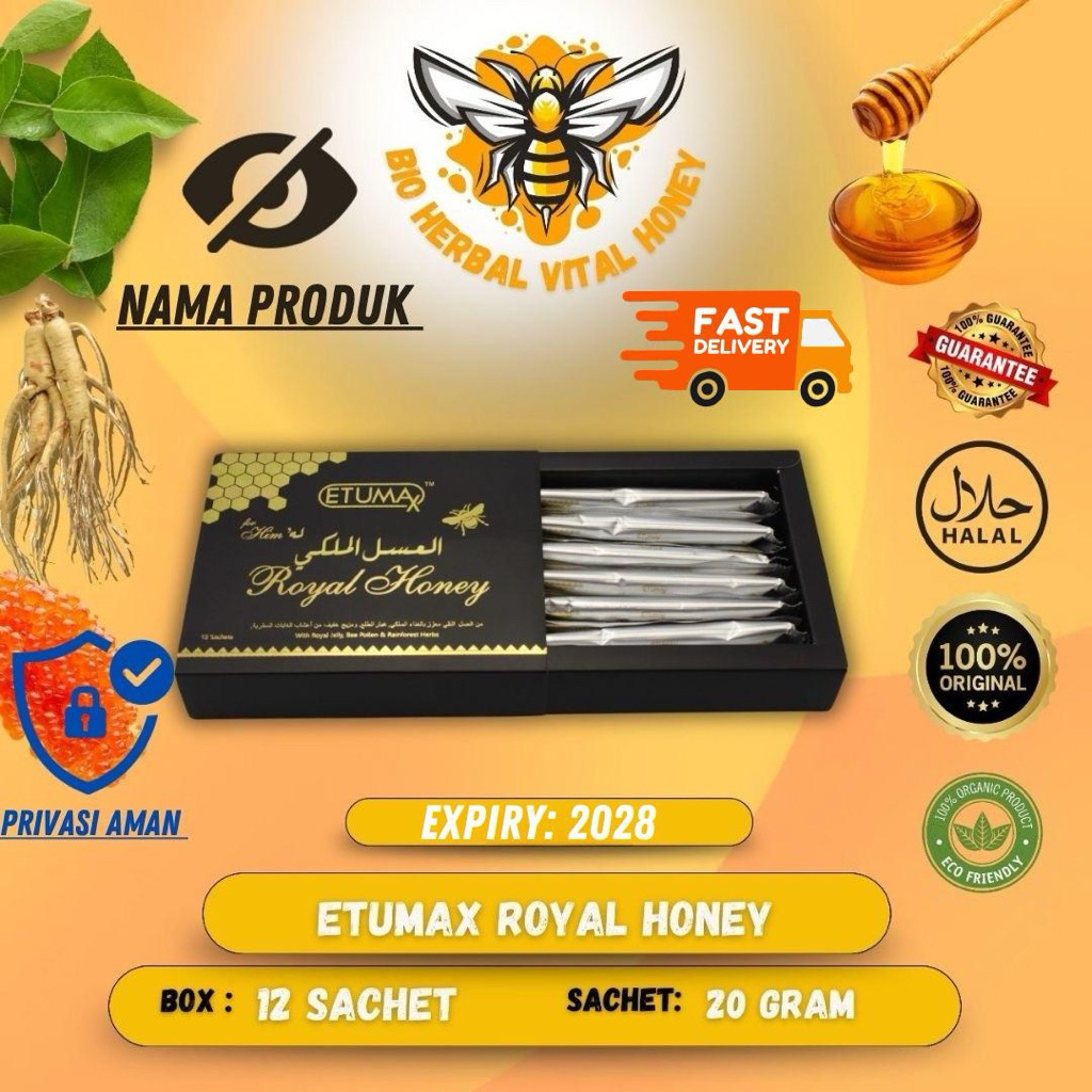 Etumax Royal honey Original Box 12 Sachet 20garm
