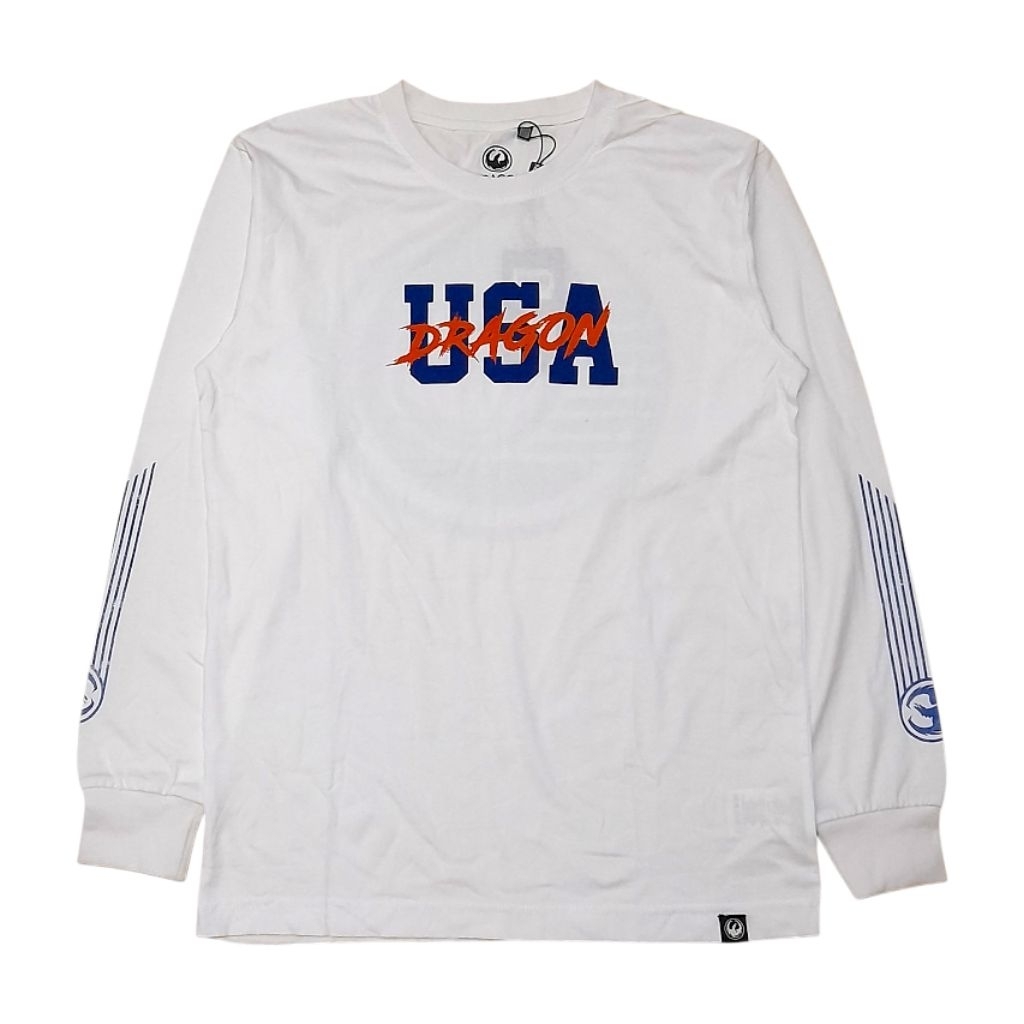 Kaos Lengan Panjang Dragon Alliance Original Meteor White