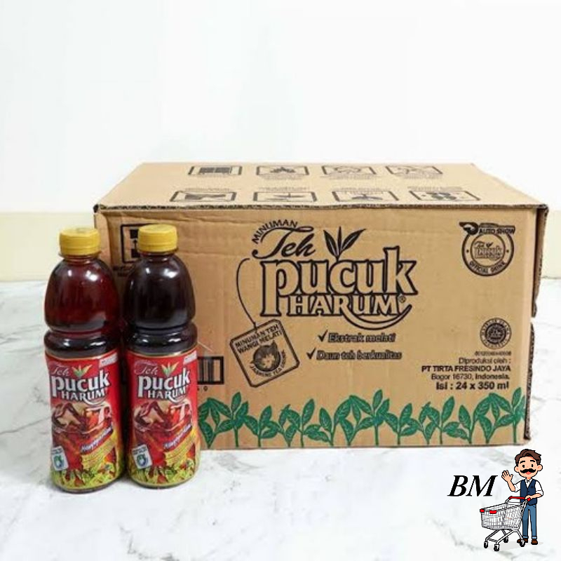 Teh Pucuk Harum Original & Less Sugar 1 Dus 24 Botol (350 ML)
