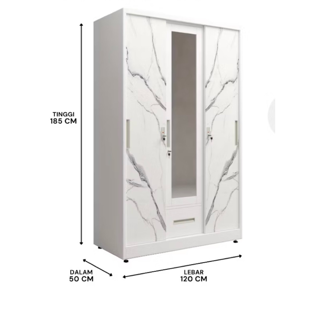 lemari besi 3 pintu