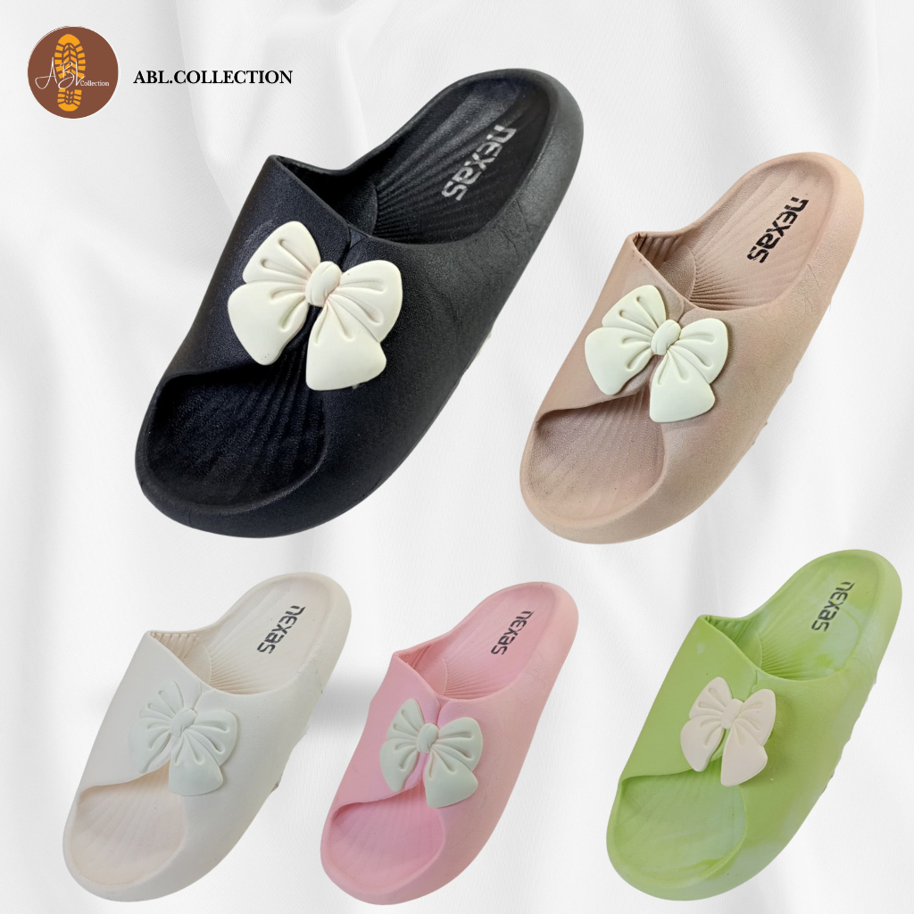 NXS 1991 Sandal Slop Wanita Dewasa PVC Jelly Kupu-kupu Empuk Anti Air Sol Anti Slip Ukuran 36-41