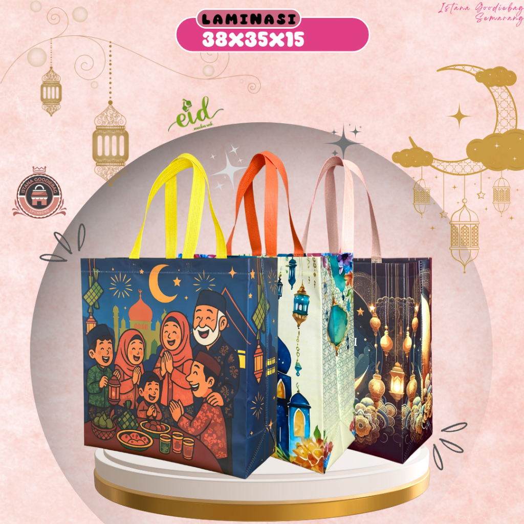 [LEBARAN] Tas Parcel Lebaran Jumbo | Tas Parcel Lebaran Idul Fitri Laminasi  tas laminasi tebal kuat