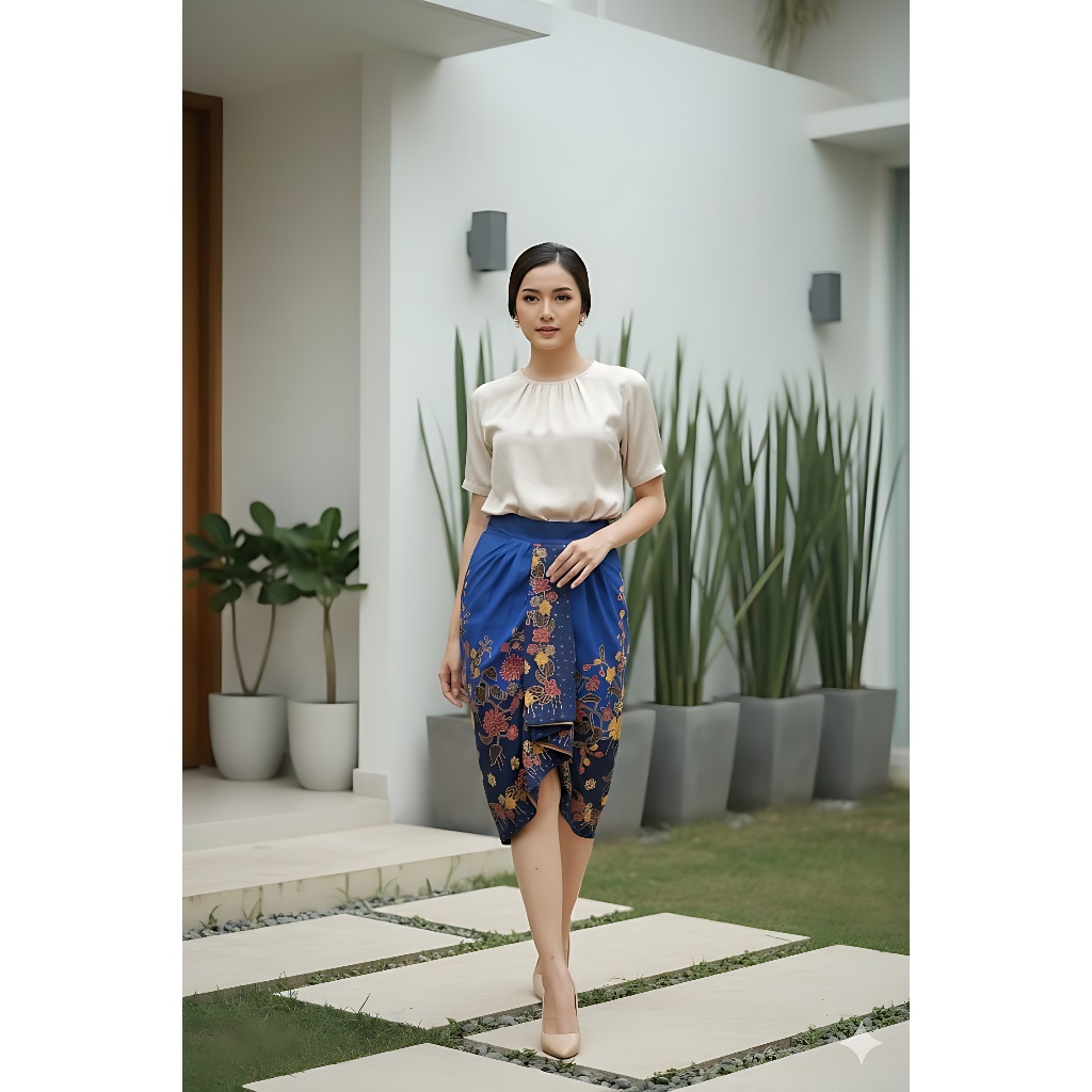 SALE Rok Batik - Putri Jelita - Rok Pendek 017 Model Lilit langsung jadi