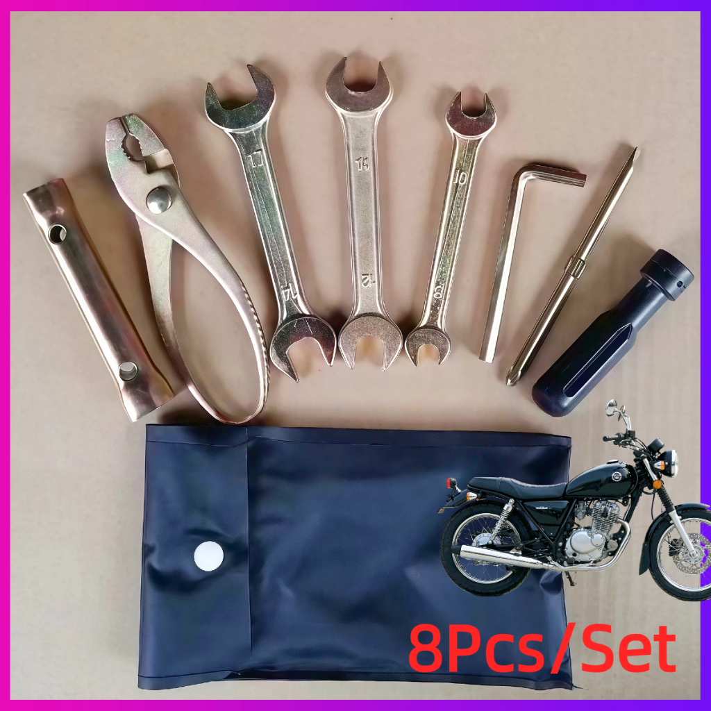 Toolkit Motor Original Lengkap dengan Tas Kunci Busi Kunci Pas Obeng Tang Kunci 10x12 14x17 untuk Mo