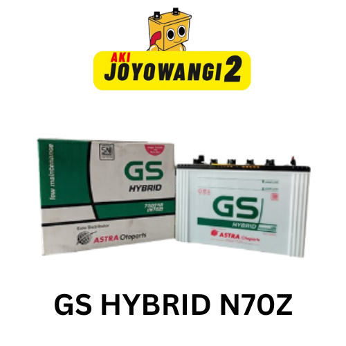 Aki Mobil 12V 75Ah  GS Hybrid N70Z / 75D31R – Aki Hybrid – PRODUK ASLI 100% ORIGINAL