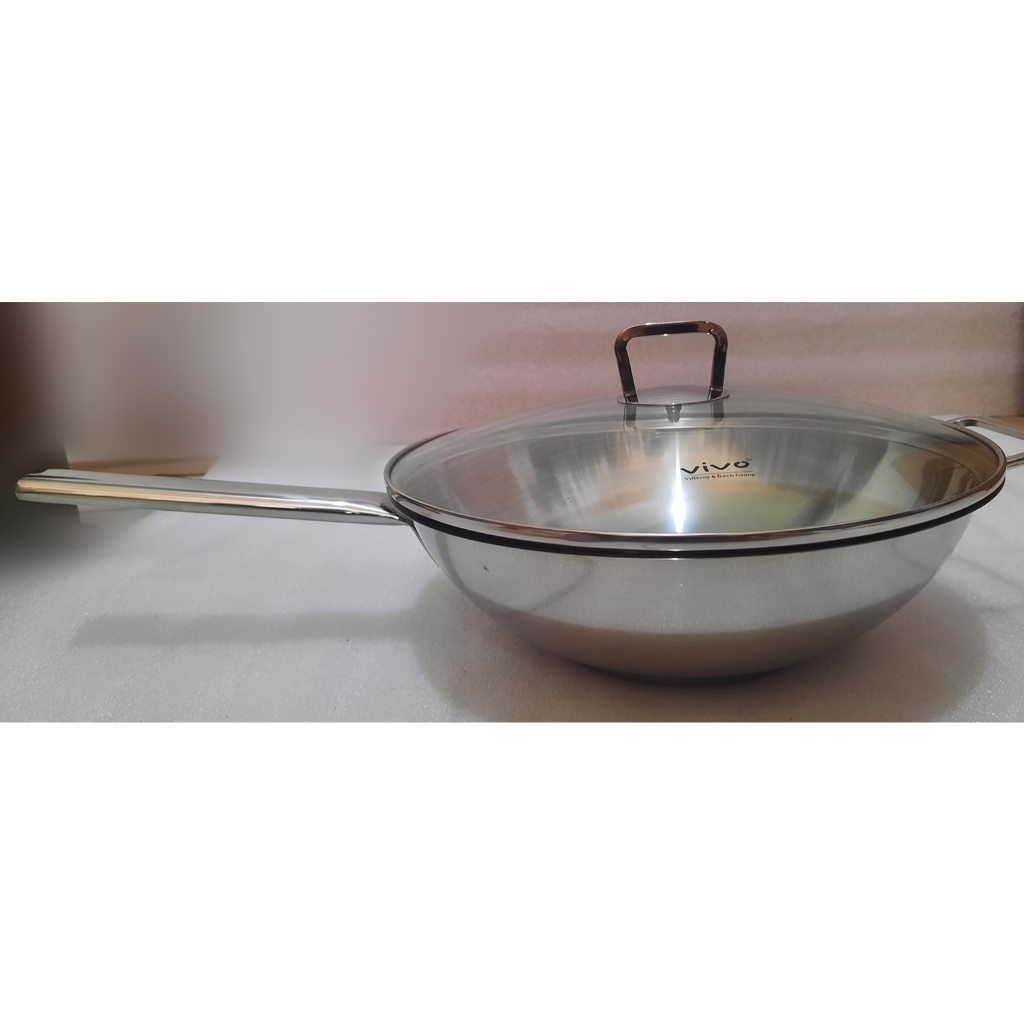 Panci Penggorengan Vivo 30cm Cookware Anti Lengket Stainless Steel (Baru 95%, Stok Lama)