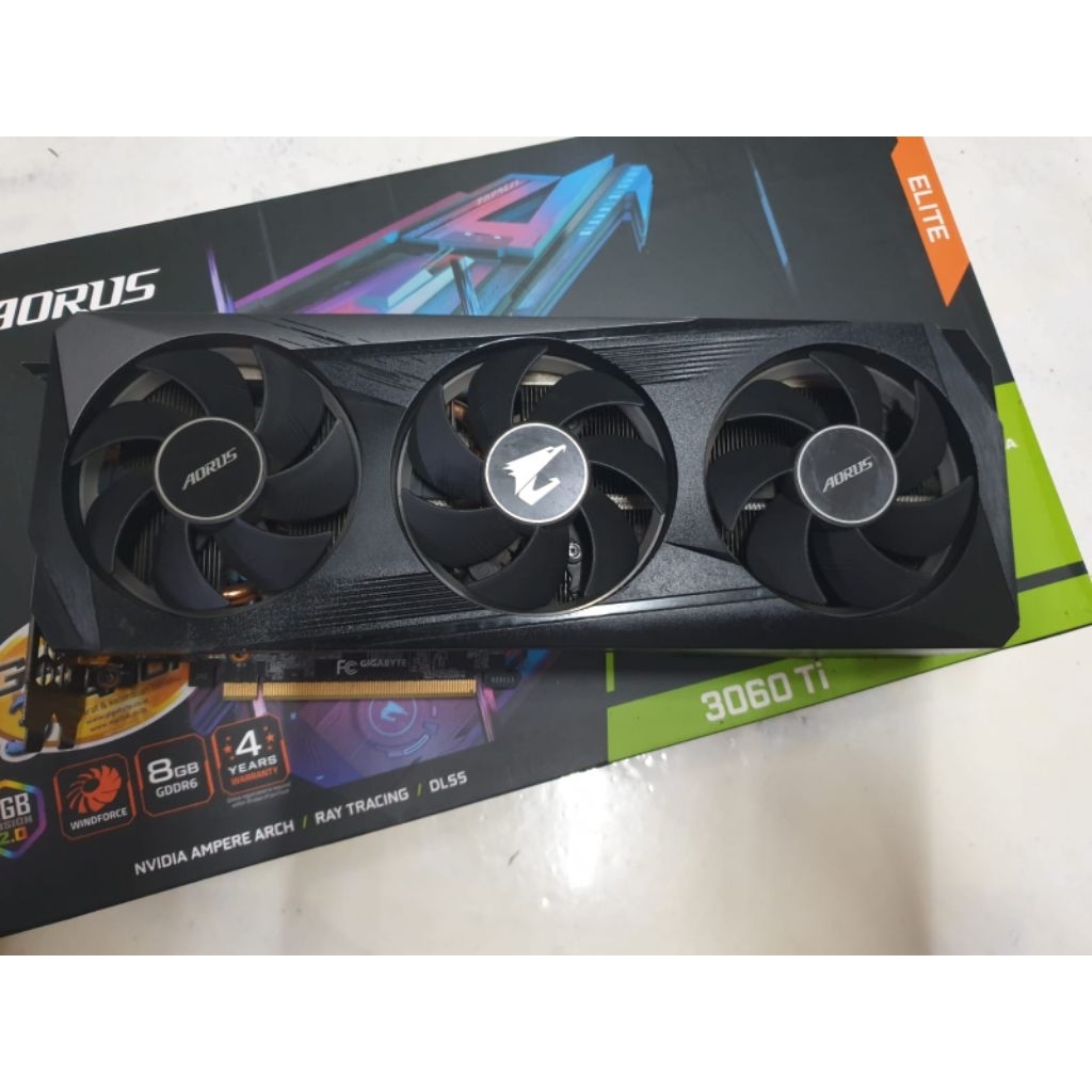 Dijual Cepat RTX 3060Ti 8GB DDR6 Aorus Elite (rare Item)