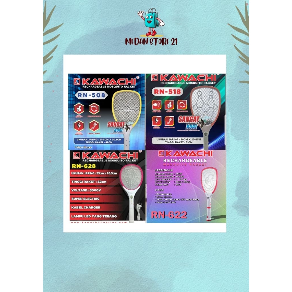 Kawachi raket nyamuk RN625 , RN518 , RN622 , RN622 , RN508