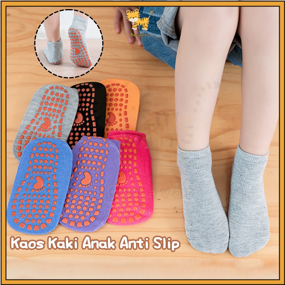 Kaos Kaki Anak  Anti Slip Pembungkus Kaki Anak motif polos Kaos Kaki Bayi Anti slip