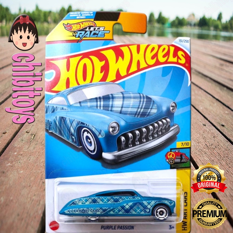 Hot Wheels Purple Passion Biru Treasure Hunt Diecast Mobil Klasik Lowrider
