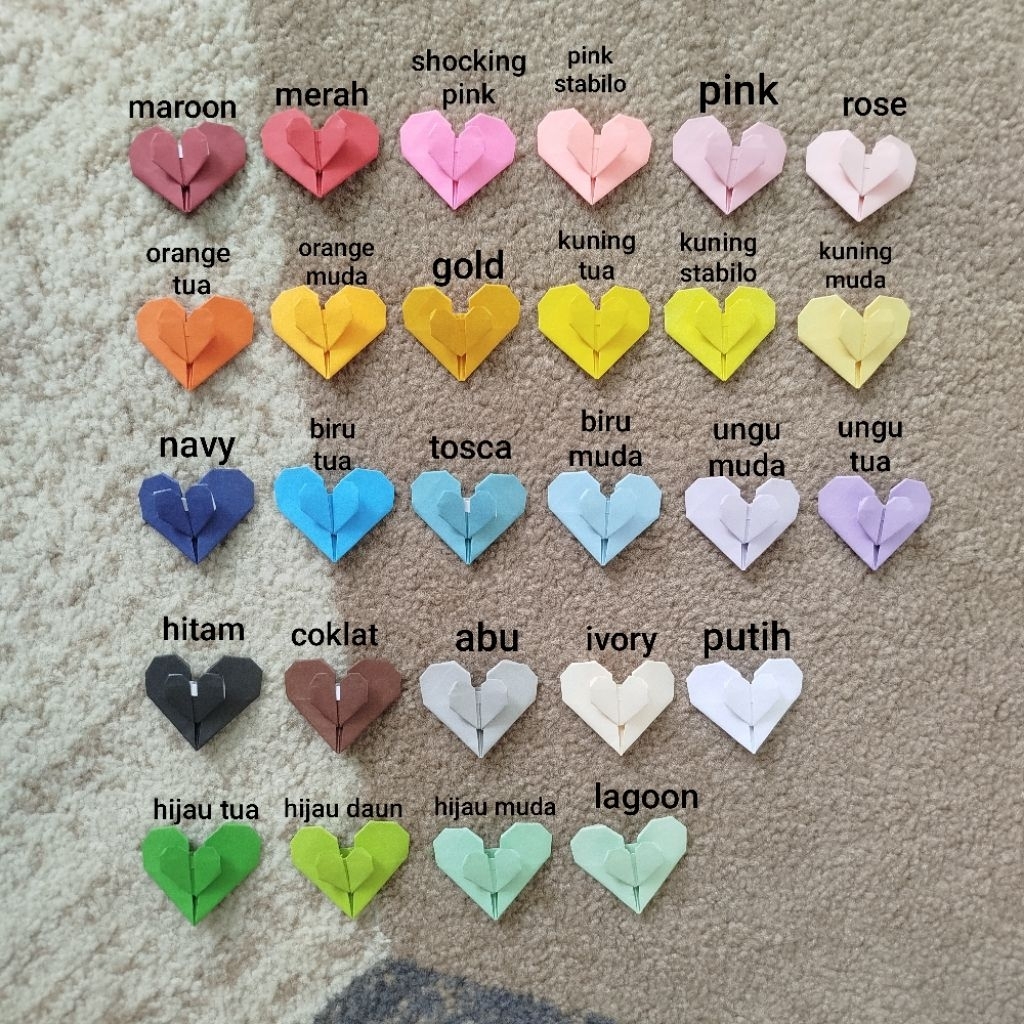 Rakkisuta Origami - Origami Heart / Origami Love / Origami Hati