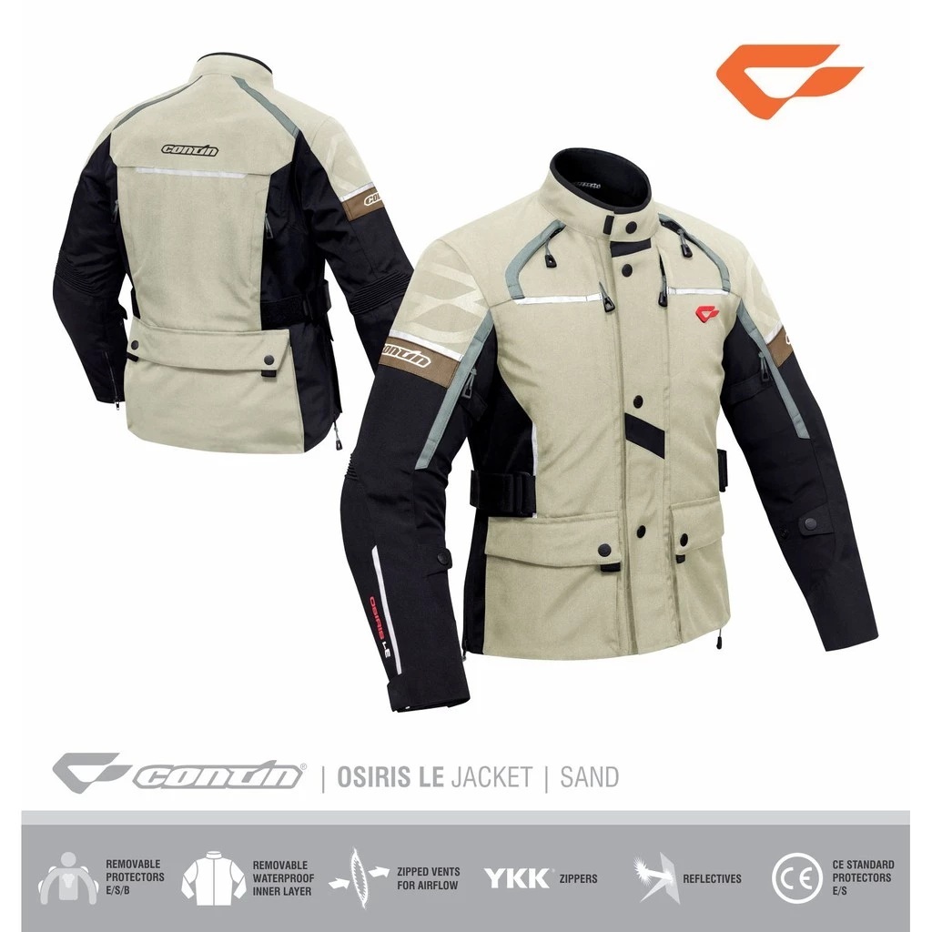 Contin Jaket Motor Adventure Protektor Contin Osiris Le - Sand