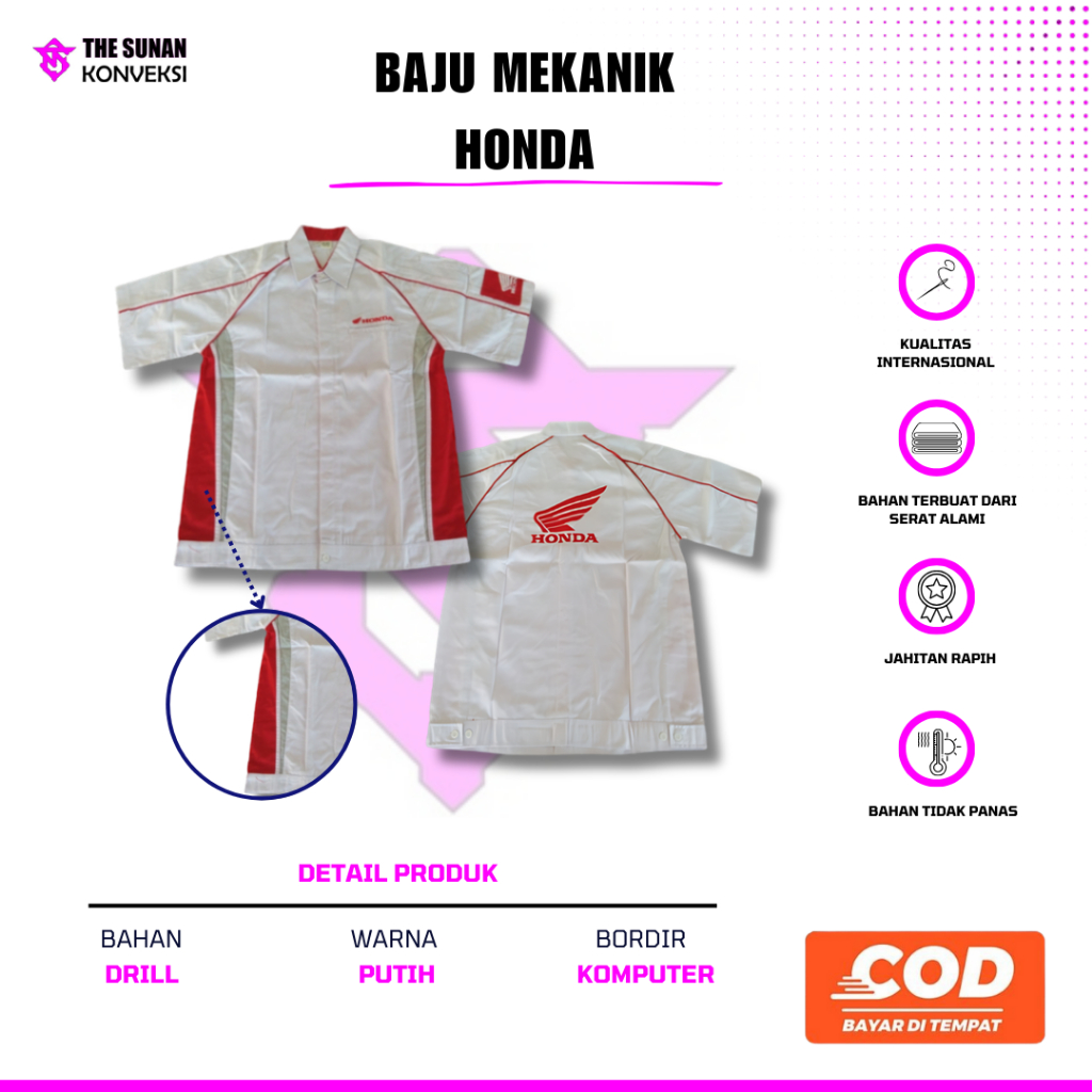 Seragam Honda Mekanik Baju | Seragam Honda | Seragam AHASS I Baju Honda | Seragam Mekanik Honda