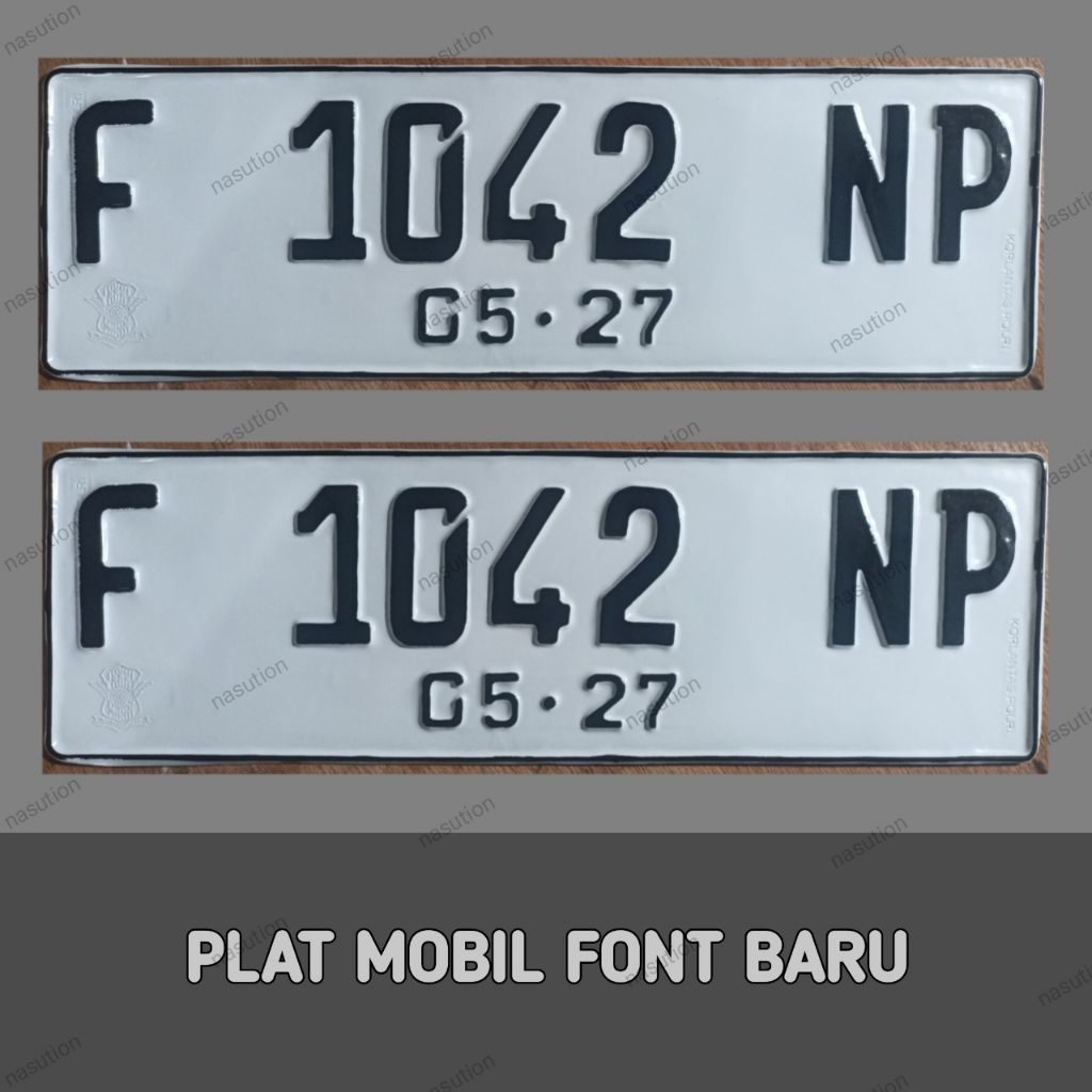 Plat Mobil font baru