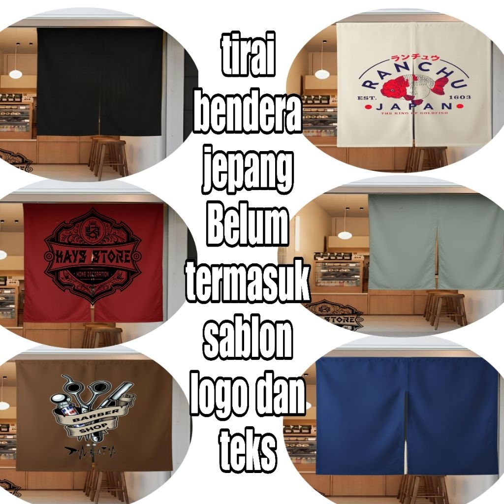bendera jepang restoran/ noren jepang custom/gorden jepang/tutup dekorasi toko/tirai noren bendera u