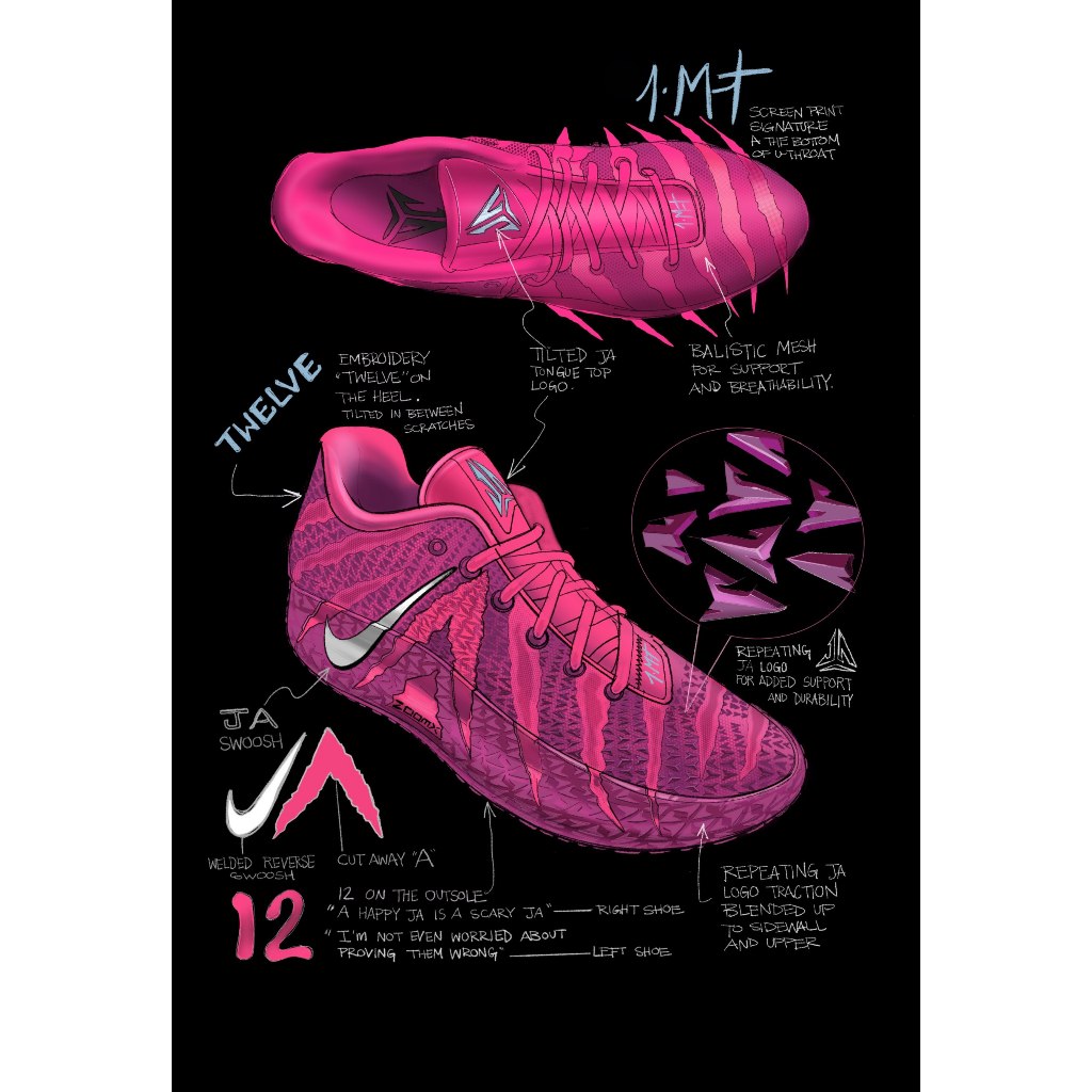 NEW Basketball Shoes NIKE Ja 3 Allcolour Ready Stock