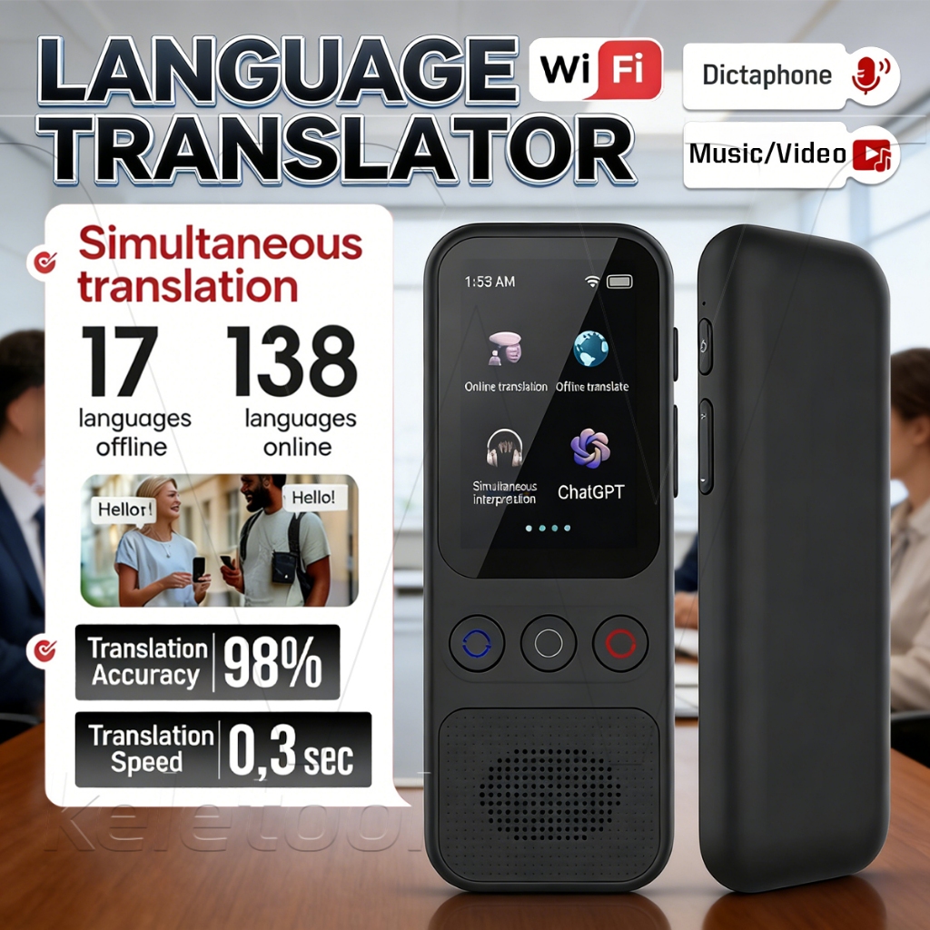 Penerjemah Translator Bahasa 138 Alat Translator Smart Language Translation Device Smart Voice Trans