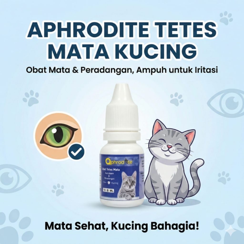 Aphrodite Obat Tetes Mata Kucing Anjing - Obat Iritasi Infeksi Mata Merah Berair Belekan & Peradanga