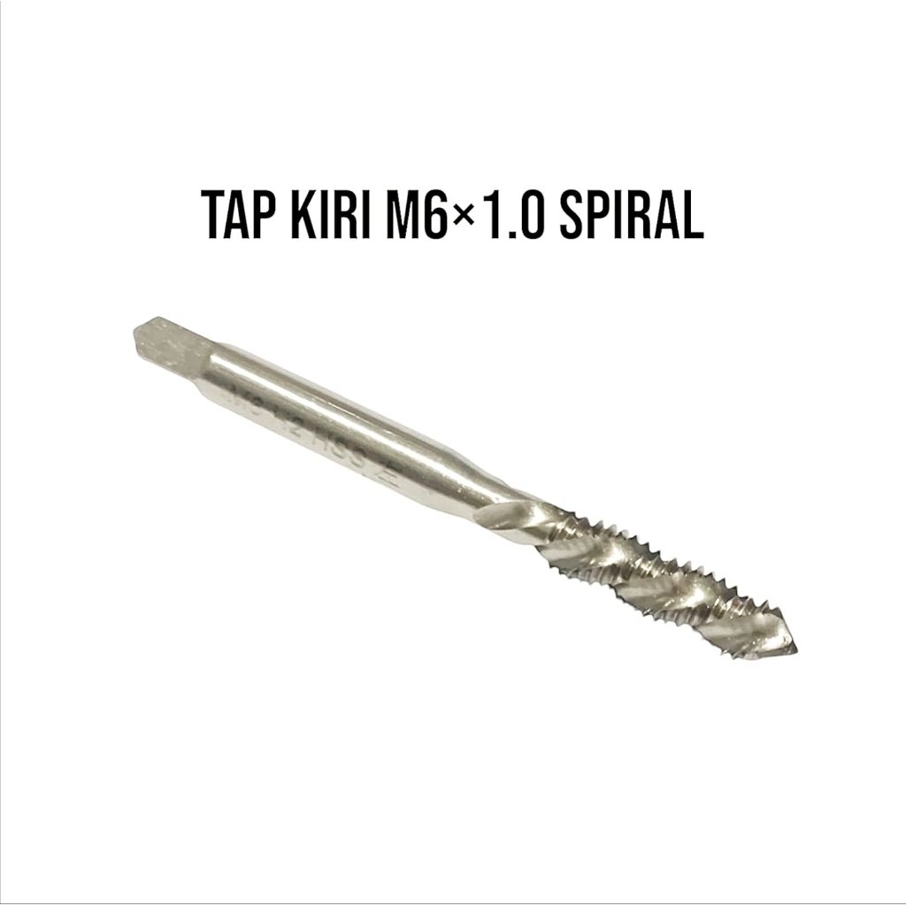 HSS M2 Tap kiri M6×1.0 spiral flute tap ulir m6x1 kiri tapping spesial kiri m6 x 1 SP