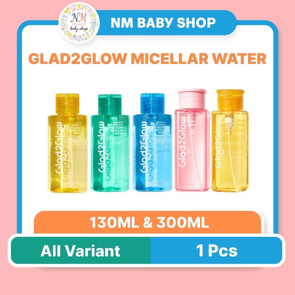 GLAD2GLOW CHERRY BLOSSOM BETAINE MICELLAR WATER 130 ML & 300 ML makeup remover PRLA NM