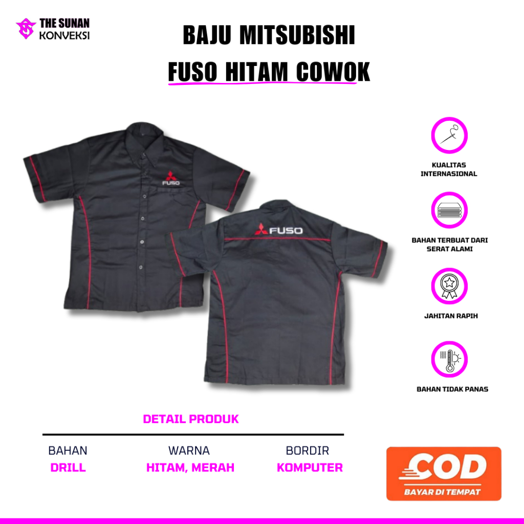 Baju Seragam Standar Fuso Pria | Baju Sales Fuso Cowok | Seragam Mitsubishi Fuso