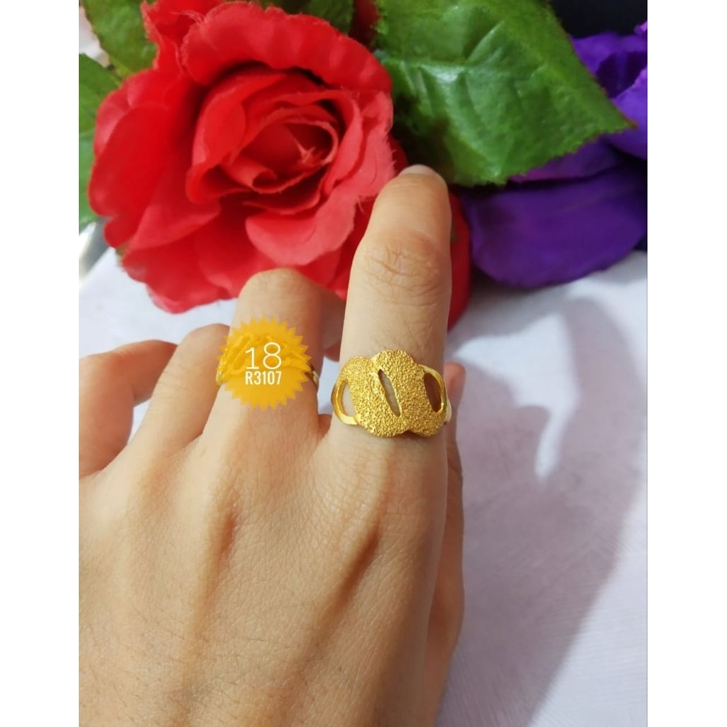 TERMURAH  CINCIN LAPIS KRISTAL 24 KARAT & LAPIS EMAS 24K