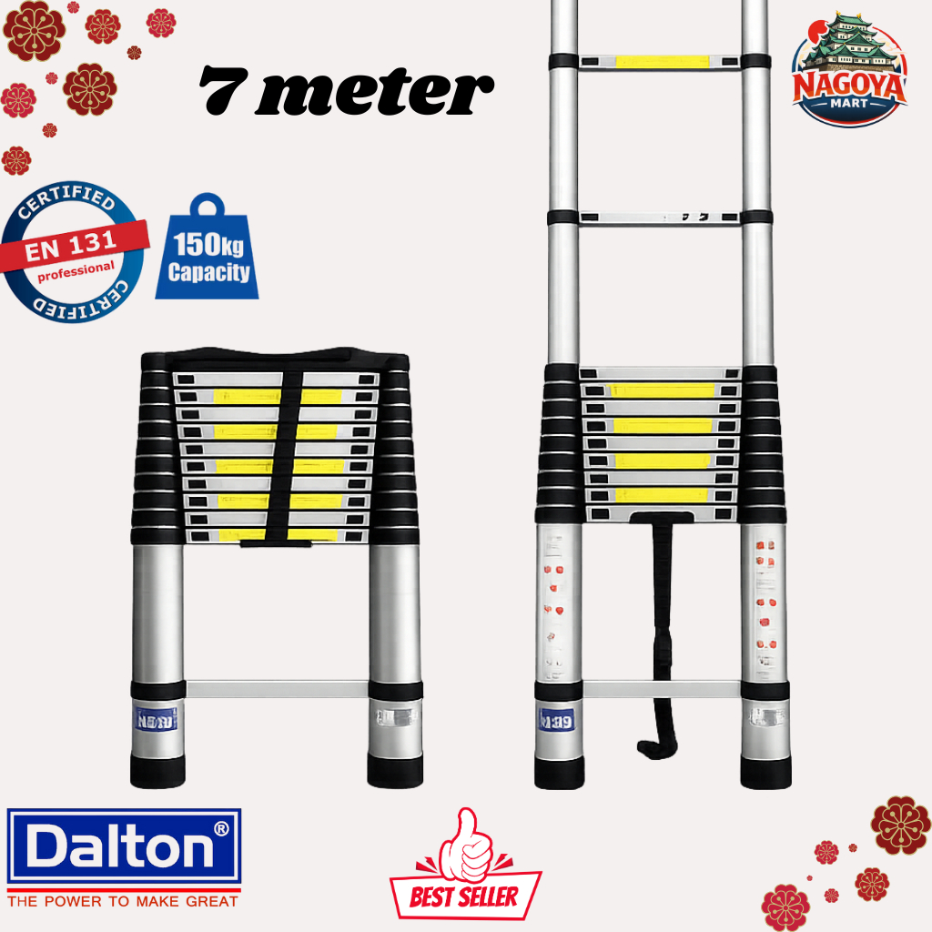 Tangga single teleskopik 7 meter DALTON Tangga aluminium teleskopik 7m DALTON ML 1010L
