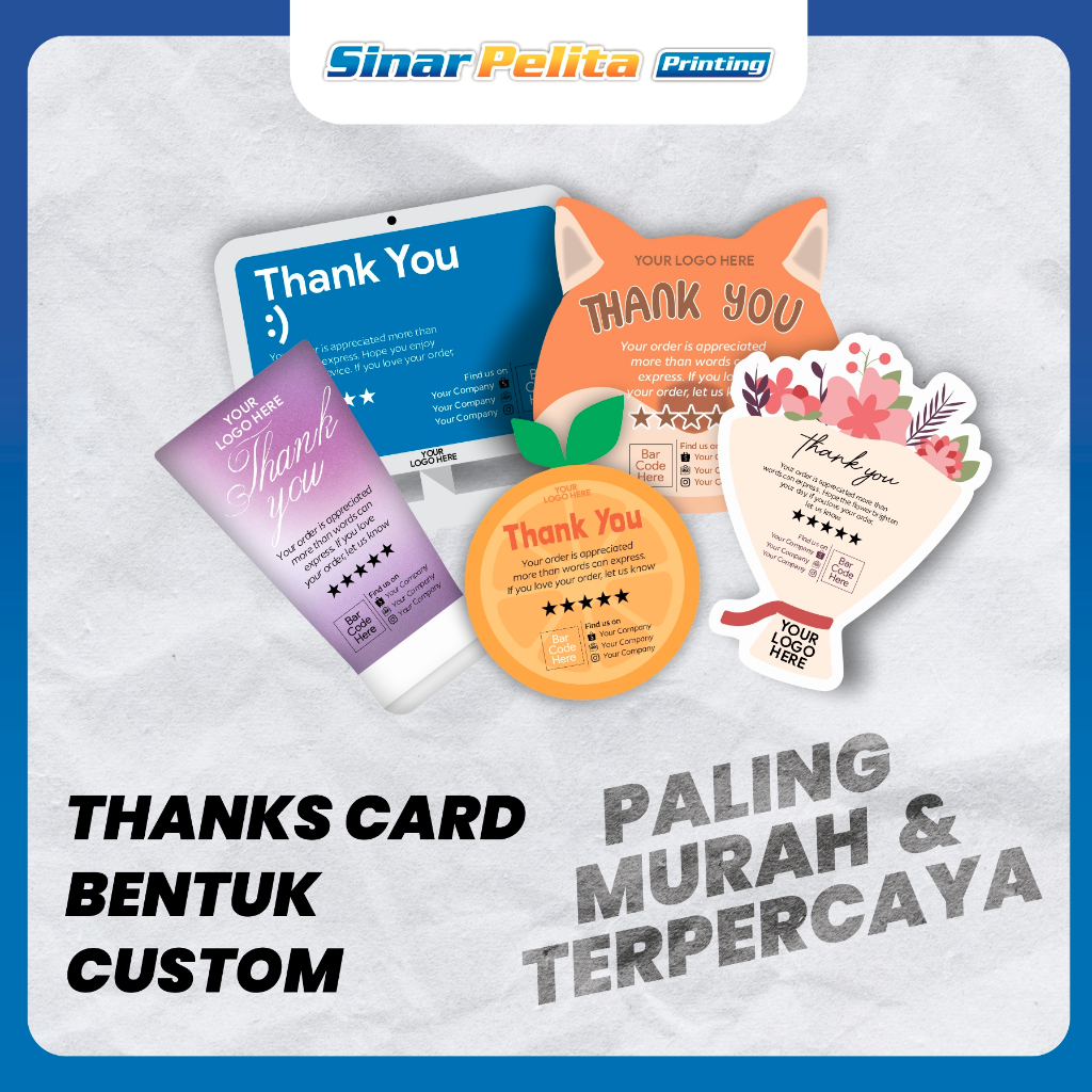 Hangtag Spesial Bentuk | Thanks Card Custom | Hangtag Thanks Card Online Shop
