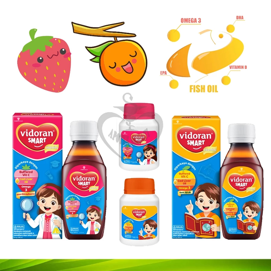 Vidoran Smart Sirup 100ml | Vitamin Anak | Multivitamin Anak | Nutrisi & DHA Anak